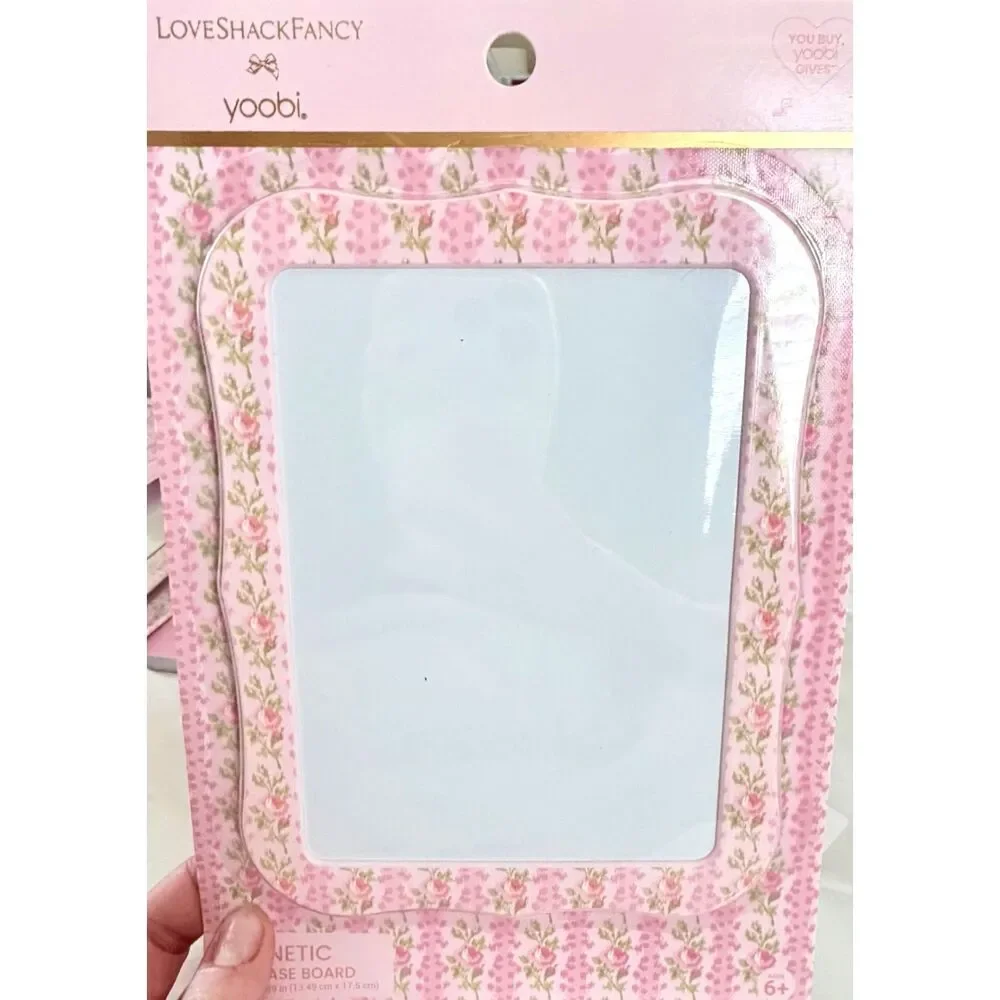 NWT LoveShackFancy x Yoobi 3 Pc Locker Set Mirror Board Cup Marker
